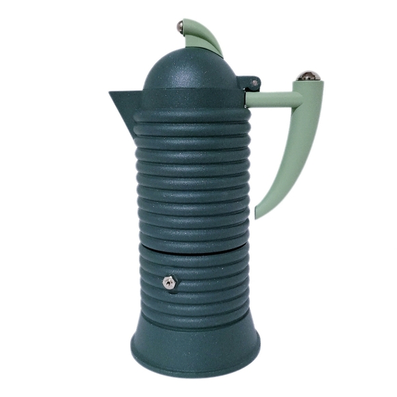 RARE Vintage Musk Green Calderoni Fratelli Happy Day Stovetop Espresso Maker New - Picture 6 of 13